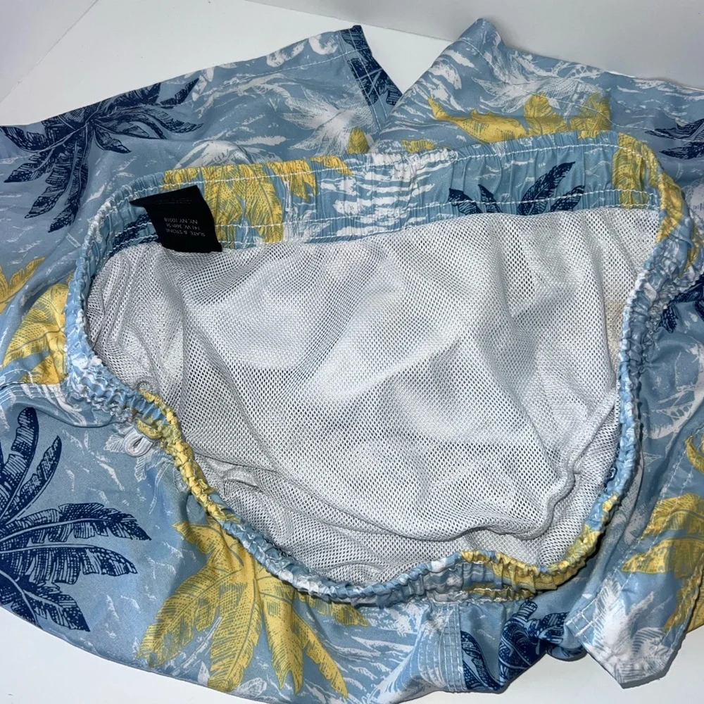 Slate & Stone Blue Tropical Novelty Print Swim‎ Trunks Size XL